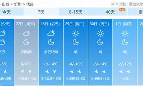 山西省代县天气预报_山西省代县天气预报查询
