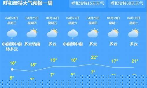 呼和浩特市天气预报7天查询表_呼和浩特市天气预报一周天气